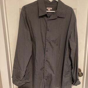 Men's Gray Button-Up Shirt size XL